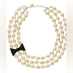 Kate Spade Pearl bow statement necklace